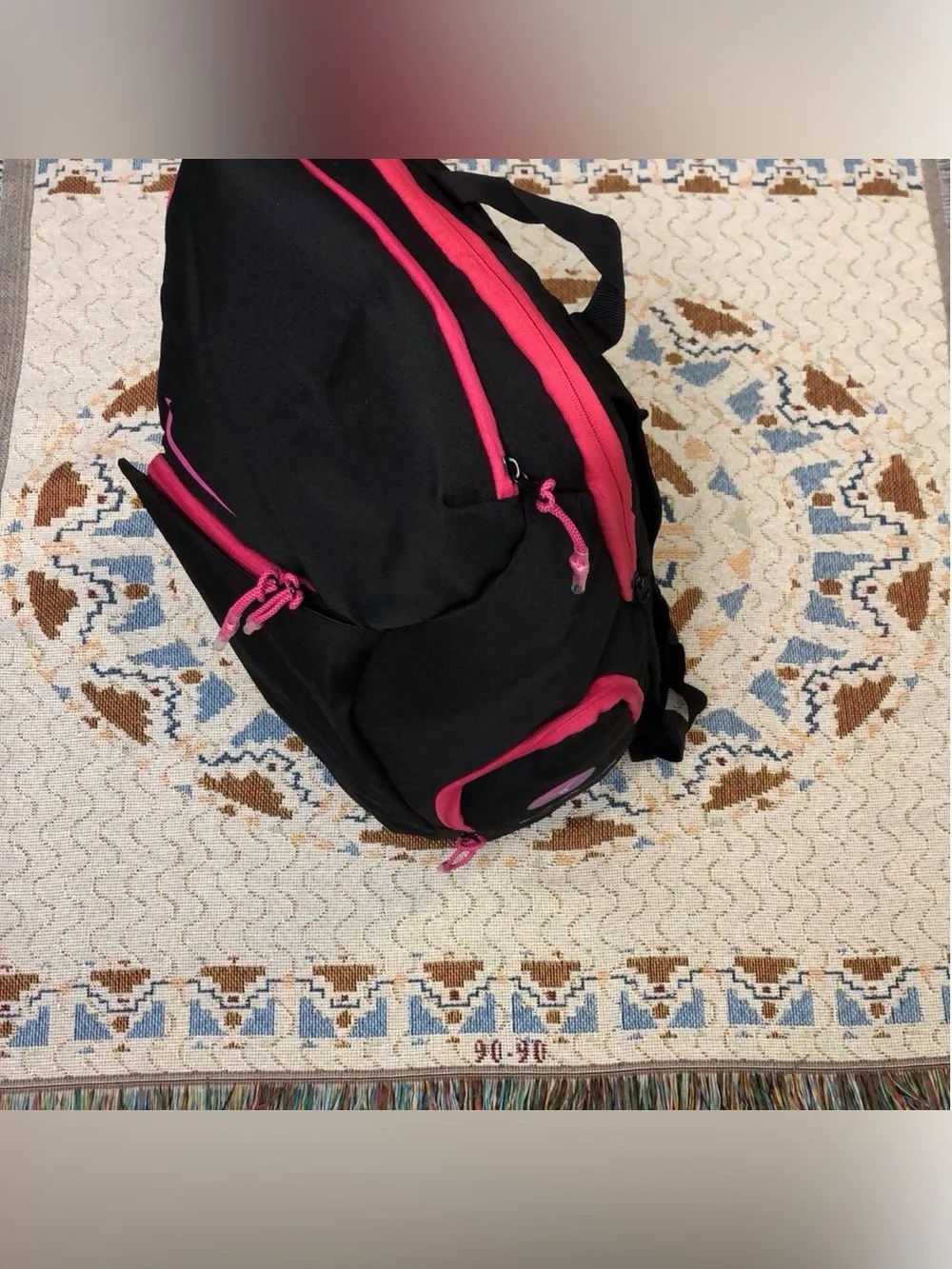 🔥Nike Black Backpack with Pink and Purple Accents